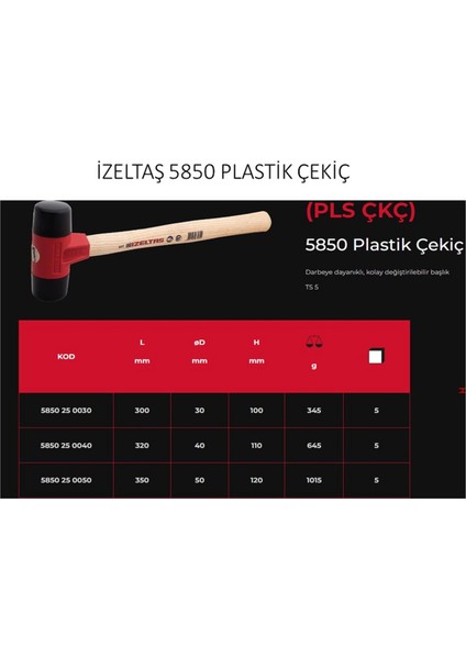 Plastik Çekiç 5850 25 0040