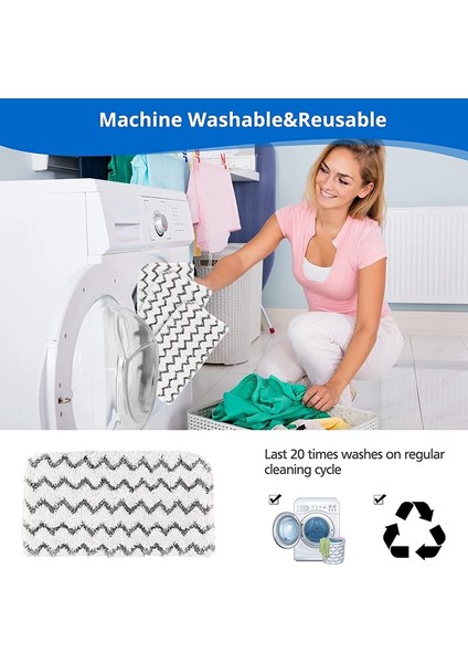 Buharlı Paspas Için 4 Paket S1000 S1000A S1000C S1000WM S10001C Buharlı Paspas Pedleri Değiştirme Için Yıkanabilir (Yurt Dışından)