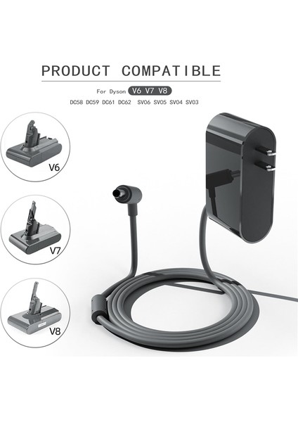 Değiştirilebilir Şarj Cihazı Için Taşınabilir V6 V7 V8 26.1V Evrensel Model Abd Fişli Şarj Cihazı (Yurt Dışından) modelleri