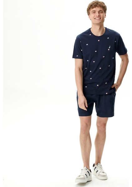 Nautıca Erkek Lacivert Standart Fıt Kısa Kollu T-Shırt V45222T.4NV modelleri