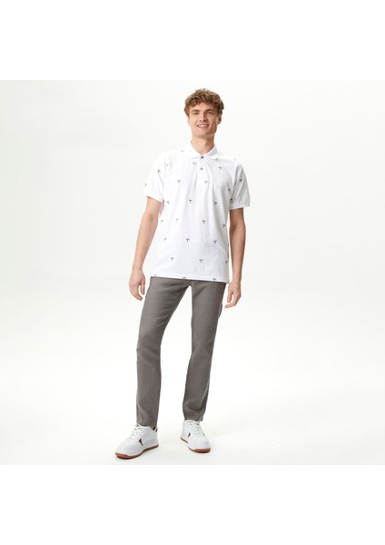 Nautıca Erkek Beyaz Classıc Fıt Kısa Kollu Desenli Polo K45320T.1BW modelleri