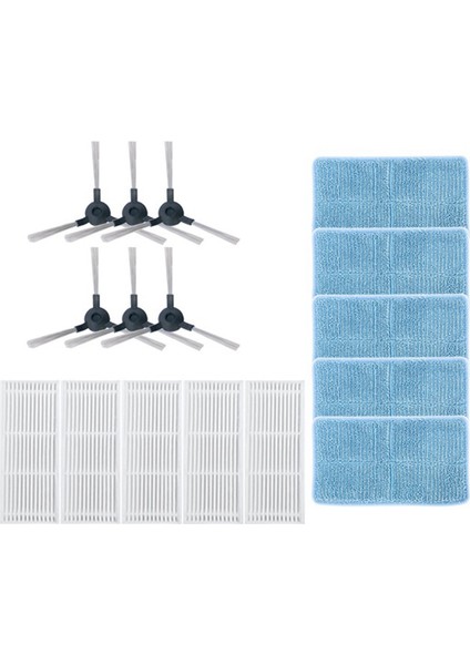 16 Adet Aksesuar Parçaları R1-L083B/R1-L085B Robotlu Süpürge Yıkanabilir Yan Fırça Paspas Bezi Hepa Filtre B (Yurt Dışından)