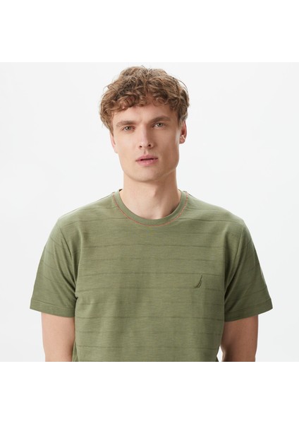 Nautıca Erkek Yeşil Standart Fıt Kısa Kollu T-Shırt V45258T.3HC fırsatları