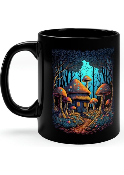 Mantar Kahve Kupa Cottagecore Backwoods Cabin - Ingilizce Kahve Kupa