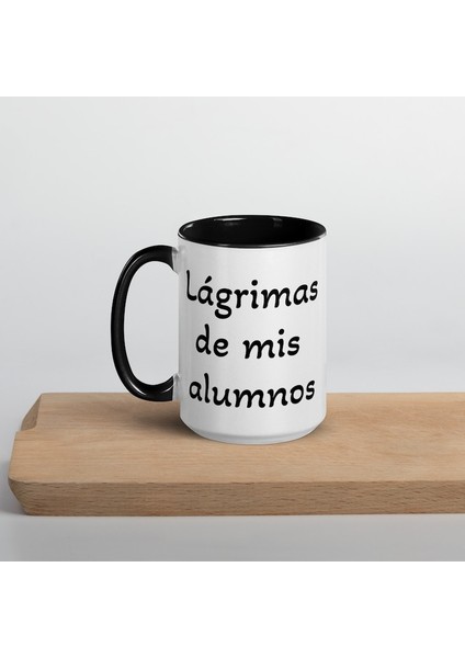 Lágrimas De Mis Alumnos Kupa Bardak - Içi Renkli Kupa - Ingilizce Kahve Kupa