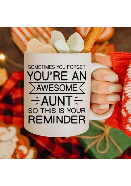 Harika Teyze Hediyesi Beyaz Seramik Kahve Kupa, Doğum Günü Hediyeleri, Ingilizce Kahve Kupa fiyatları