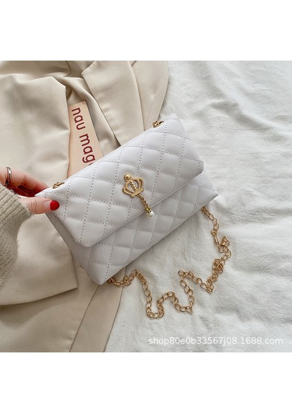 Işlemeli Omuzdan Askili Çanta Kadın Zarif Moda Basit Küçük Kare Çanta (Yurt Dışından) fiyatları