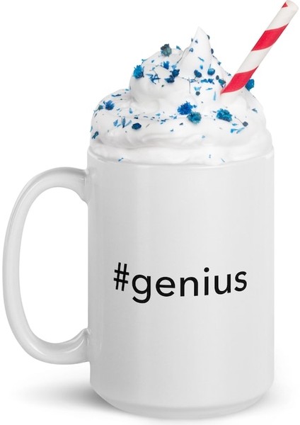 Hashtag Dehası Kahve Kupa - Beyaz Parlak Kupa - Ingilizce Kahve Kupa