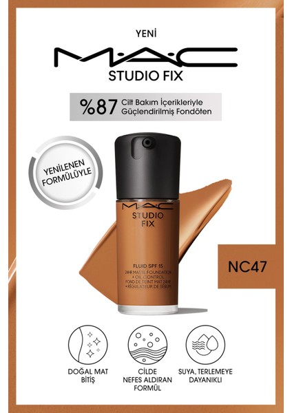 STUDIO FIX FLUID SPF 15 MAT FONDÖTEN-NC47 30 ml