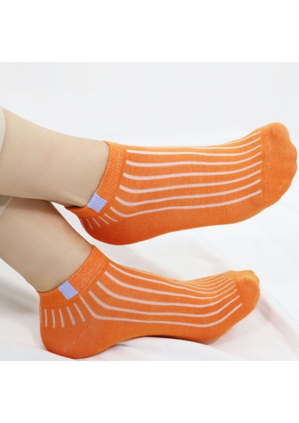 Kral Socks 8 Çift Kadın Çorap Trend Yeni Derbili Desen Kısa Yazlık Çorap