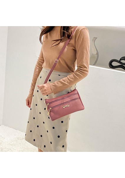 Messenger Omuz Çantası Liçi Desenli Kadın Çantası (Yurt Dışından) modelleri