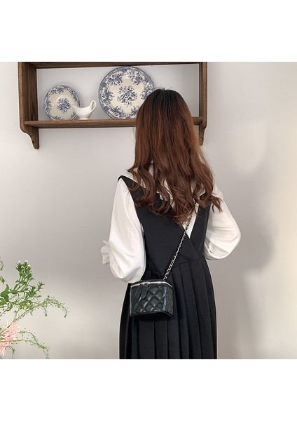 Çok Yönlü Omuz Ruj Çantası Zincir Mini Küçük Çanta Rhombus Messenger Çanta (Yurt Dışından)