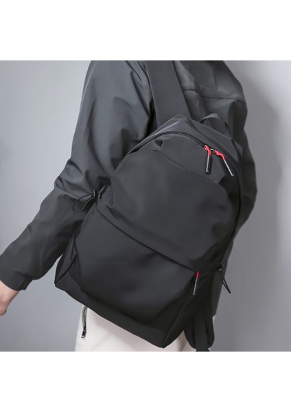 Katlanmış Düz Renk Su Geçirmez Erkek ve Kadın Büyük Kapasiteli Bilgisayar Sırt Çantası (Yurt Dışından) modelleri