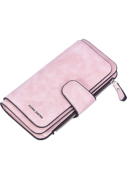 Üç Katlı Uzun Mat Kartlık Tokalı Cüzdan Madeni Para Cüzdanı (Yurt Dışından) fırsatları