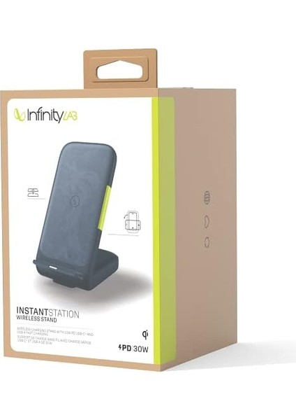 Instantstation Wireless Şarj Cihazı 33W Mavi