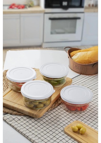 Paşabahçe Beyaz Kapaklı Kahvaltılık Çerezlik Takımı 8'li (Logolu Cam) fiyatları