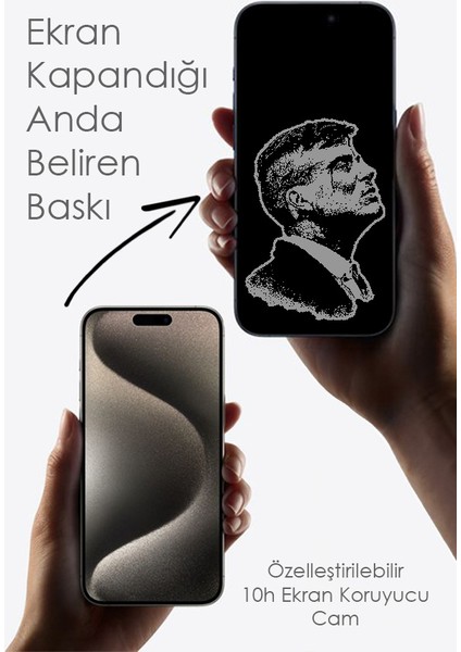 Tommy Shelby Baskılı Iphone 15 Plus Uyumlu Ekran Korucu Cam