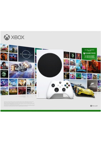 Series S 512GB Oyun Konsolu + 3 Ay Gamepass Ultimate Microsoft Türkiye Garantili