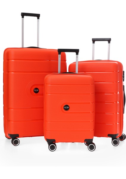 5241 Polipropilen 3 Lü Valiz Seti Turuncu