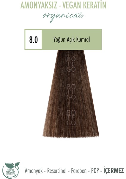 Organica Krem Boya 8.0 Yoğun Açık Kumral 100 ml fiyatları