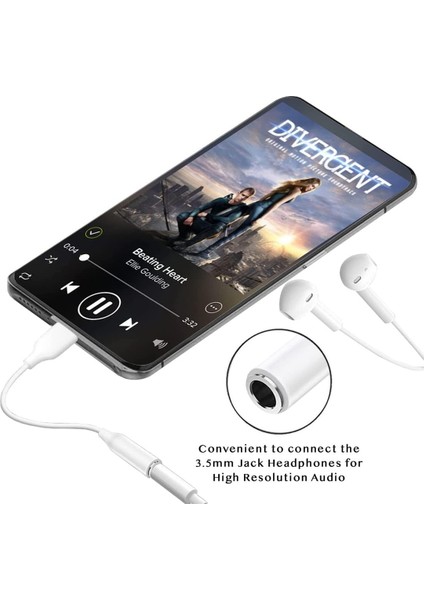 Xiaomi Uyumlu Kulaklık Dönüştürücü Connector 3.5mm To Type-C Adaptör