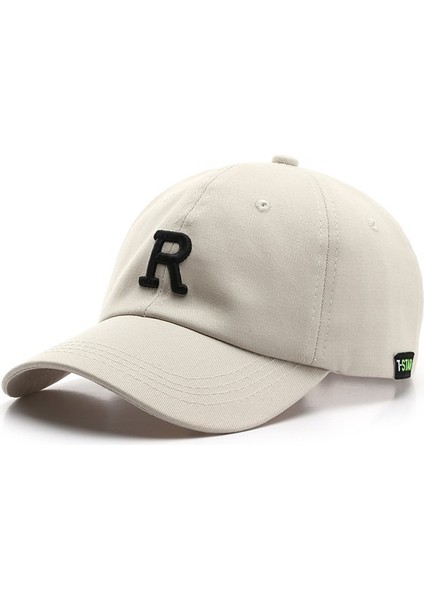 Mektup Işlemeli Şapka Kavisli Siperlikli Pamuklu Şapka (Yurt Dışından)