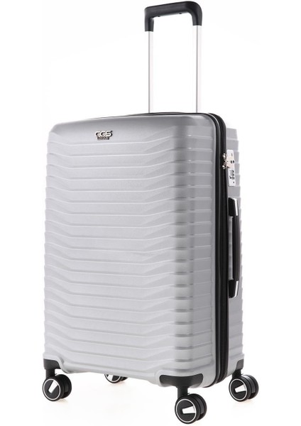 BÜYÜK BOY VALİZ PP 5235-L GÜMÜŞ