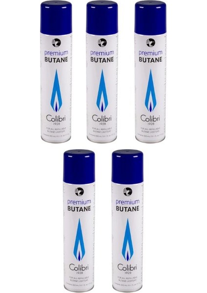 Premium Gazlı ve Pürmüzlü Çakmaklar Için Bütan Gaz 5'li Paket