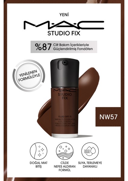 STUDIO FIX FLUID SPF 15 MAT FONDÖTEN-NW57 30 ml