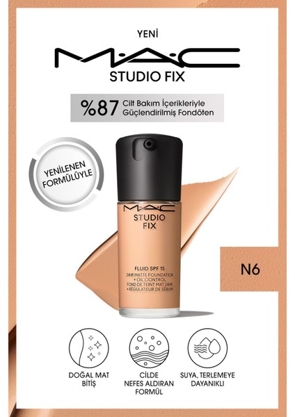 STUDIO FIX FLUID SPF 15 MAT FONDÖTEN-N 6 30 ml