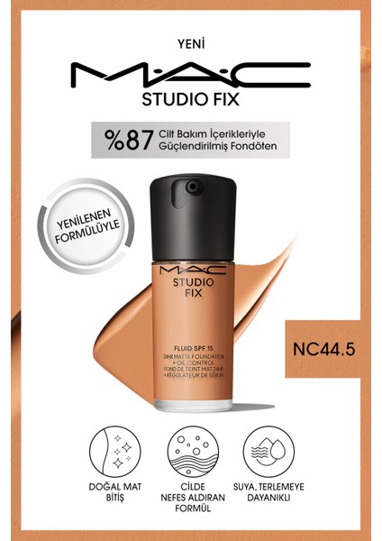 STUDIO FIX FLUID SPF 15 MAT FONDÖTEN-NC44.5 30 ml