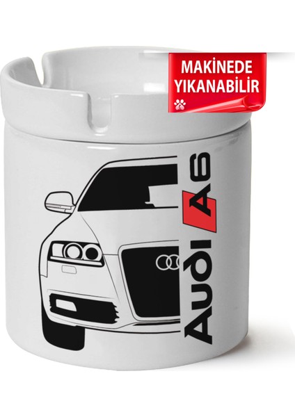 Audi A6 Baskılı Porselen At-Söndür Küllük (Kl-Otmbl-Audi)