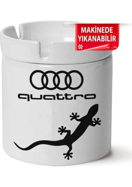 Audi Quattrobaskılı Porselen At-Söndür Küllük (Kl-Otmbl-Audi)