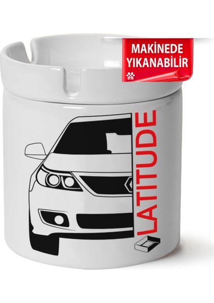 Latitute Baskılı Porselen At-Söndür Küllük (Kl-Otmbl-Rnlt)