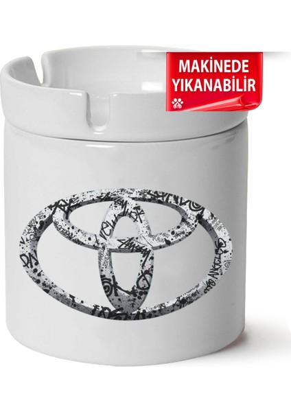 Toyota Logo Baskılı Porselen At-Söndür Küllük (Kl-Otmbl-Tyt)