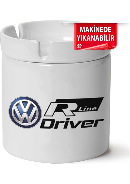 Vw R Driver Baskılı Porselen At-Söndür Küllük (Kl-Otmbl-Drvr)