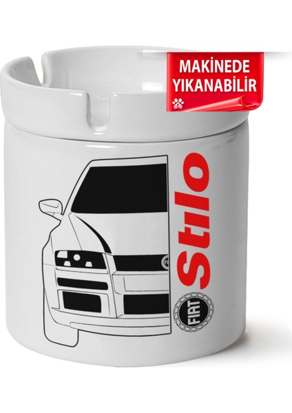 Fiat Stilo Baskılı Porselen At-Söndür Küllük (Kl-Otmbl-Fiat)