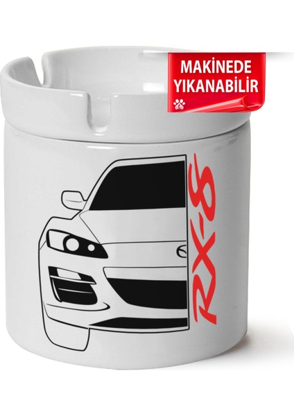 Mazda Rx8 Baskılı Porselen At-Söndür Küllük (Kl-Otmbl-Mzd)