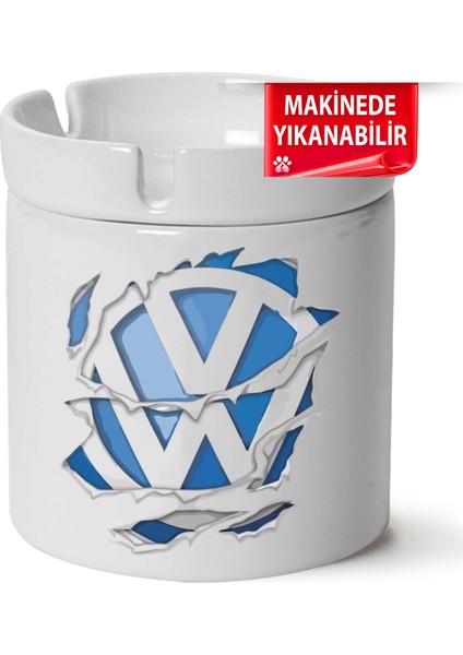 Vw Logo Baskılı Porselen At-Söndür Küllük (Kl-Otmbl-Vw)