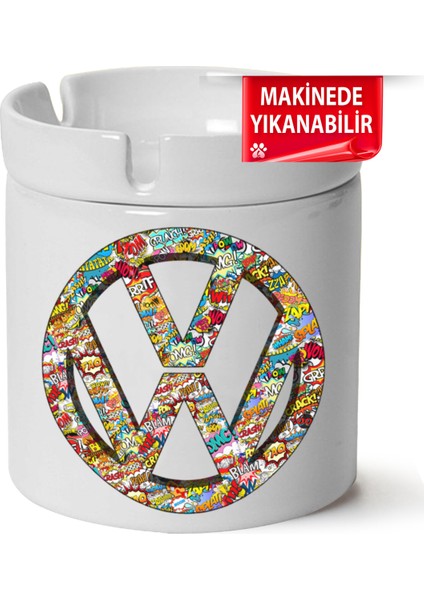 Vw Logo Baskılı Porselen At-Söndür Küllük (Kl-Otmbl-Vw)