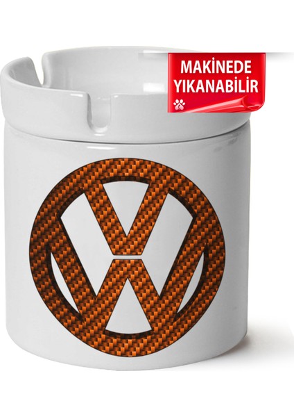 Vw Logo Baskılı Porselen At-Söndür Küllük (Kl-Otmbl-Vw)