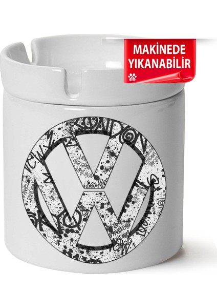 Vw Logo Baskılı Porselen At-Söndür Küllük (Kl-Otmbl-Vw)
