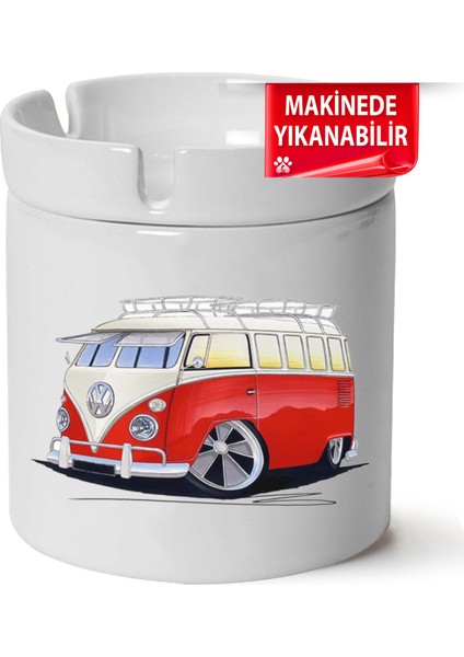 Vw Transporter T1 Baskılı Porselen At-Söndür Küllük (Kl-Otmbl-Vw)