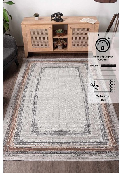 Monacco Polyester Modern Eskitme Desenli Salon Koridor Mekan Oda Halısı