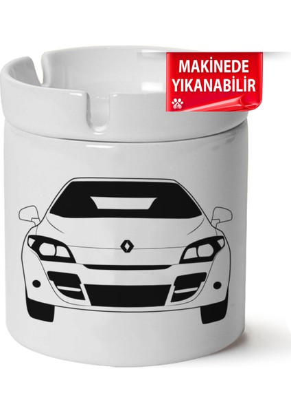 Megane 3 Baskılı Porselen At-Söndür Küllük (Kl-Otmbl-Rnlt)