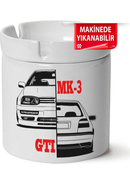 Vw Golf 3 Baskılı Porselen At-Söndür Küllük (Kl-Otmbl-Vw)