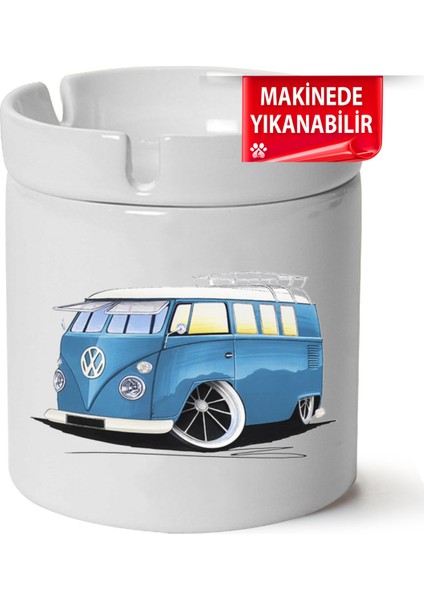 Vw Transporter T1 Baskılı Porselen At-Söndür Küllük (Kl-Otmbl-Vw)