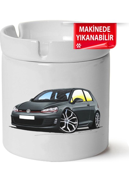 Vw Golf 7 Baskılı Porselen At-Söndür Küllük (Kl-Otmbl-Vw)