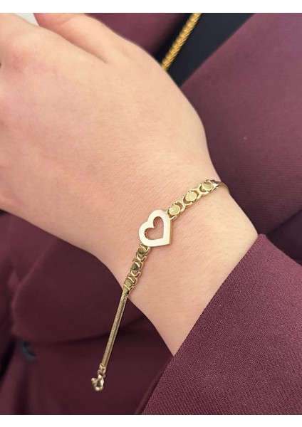 14 Ayar Spor Kalpli Bileklik 5,85 Gram 18 cm Uzunluk