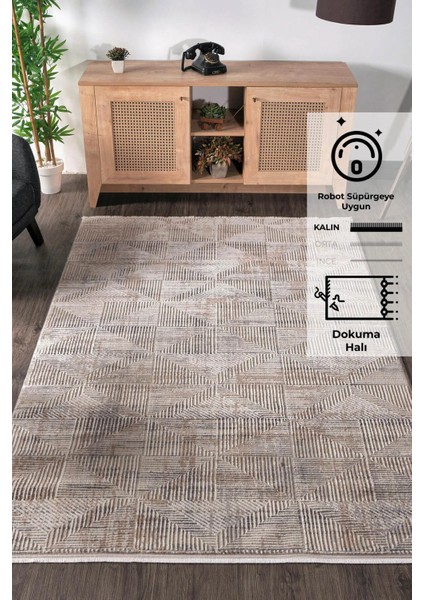 Monacco Polyester Modern Eskitme Desenli Salon Koridor Mekan Oda Halısı